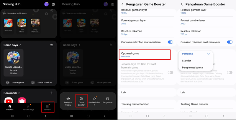 Cara Mengaktifkan Game Booster di Gaming Hub