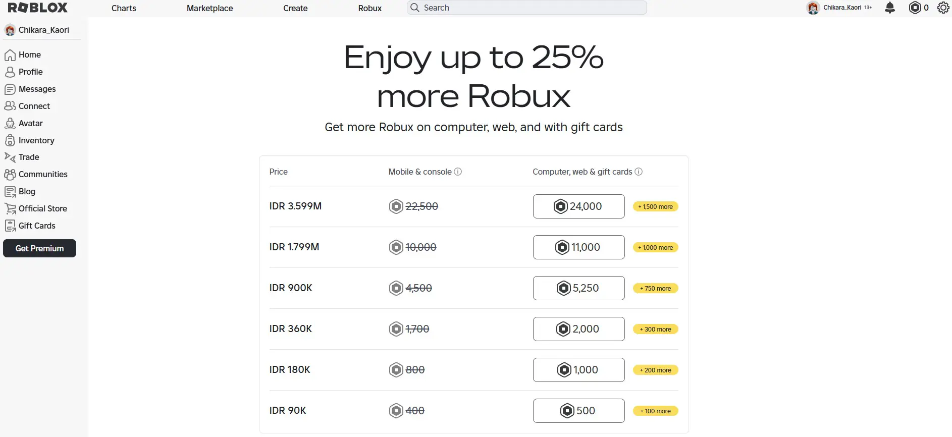 cara mendapatkan robux via website