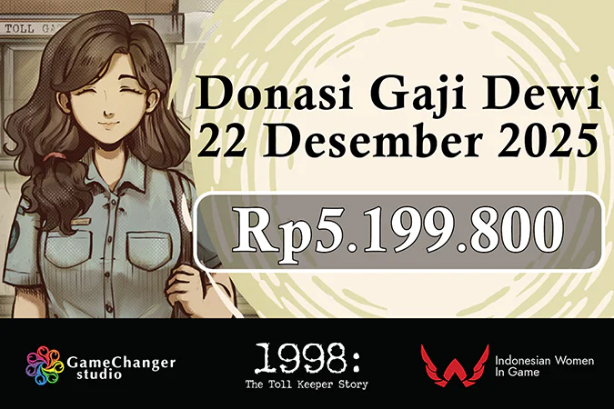 Donasi Gaji Dewi kepada IWIG, Courtesy of GameChanger Studio.