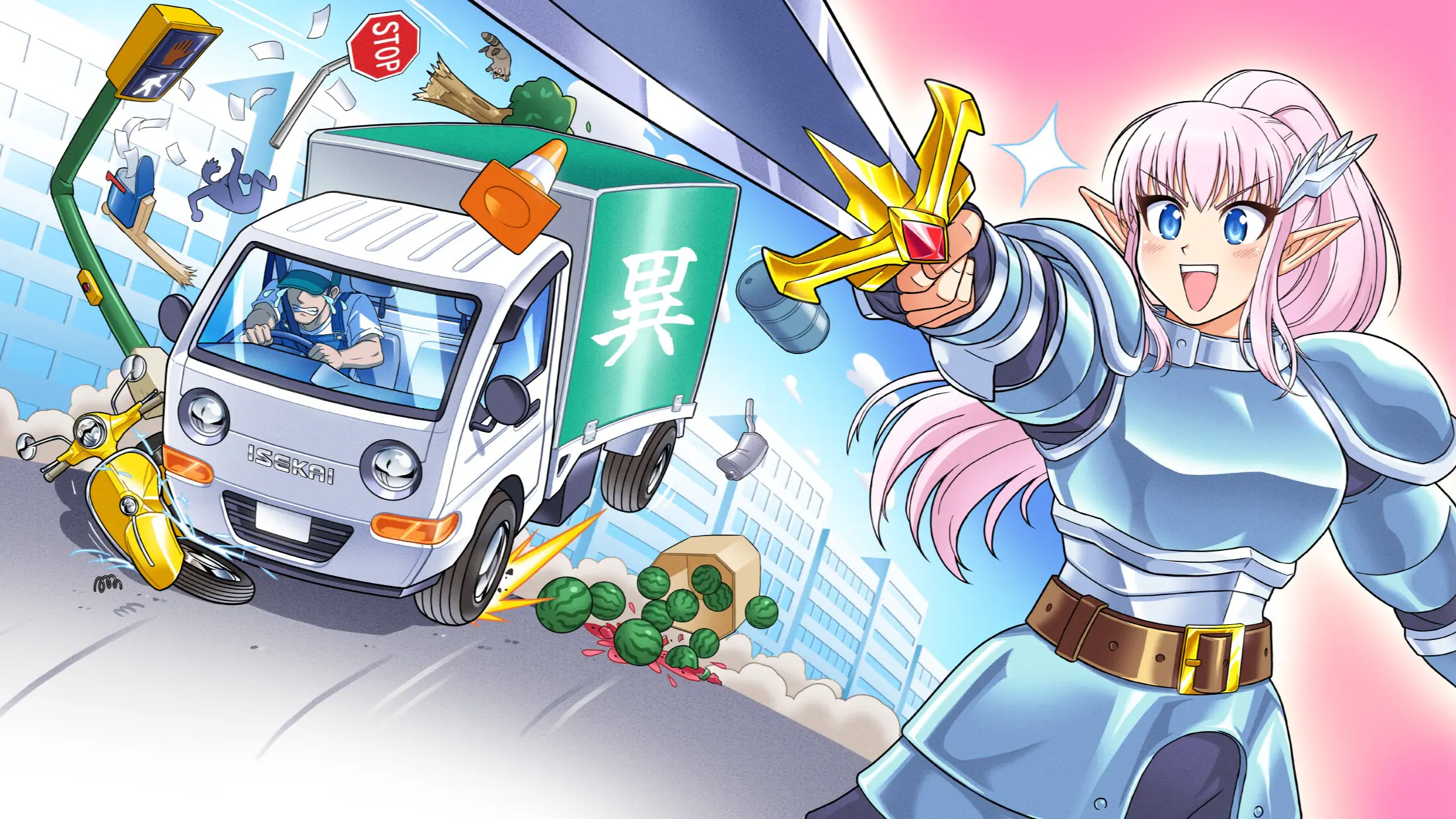 Truck-kun is Supporting Me From Another World?! (Strange Scaffold / Frosty Pop)