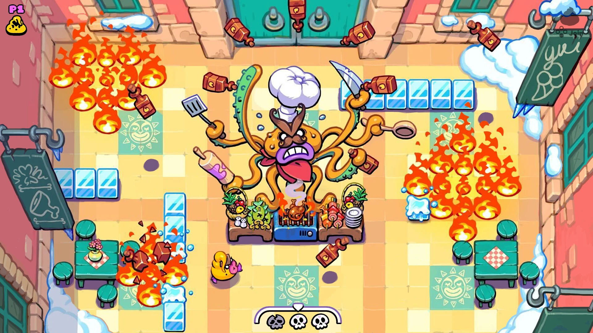 Pertarungan bos di Bad Ice-Cream Resort (Nitrome)