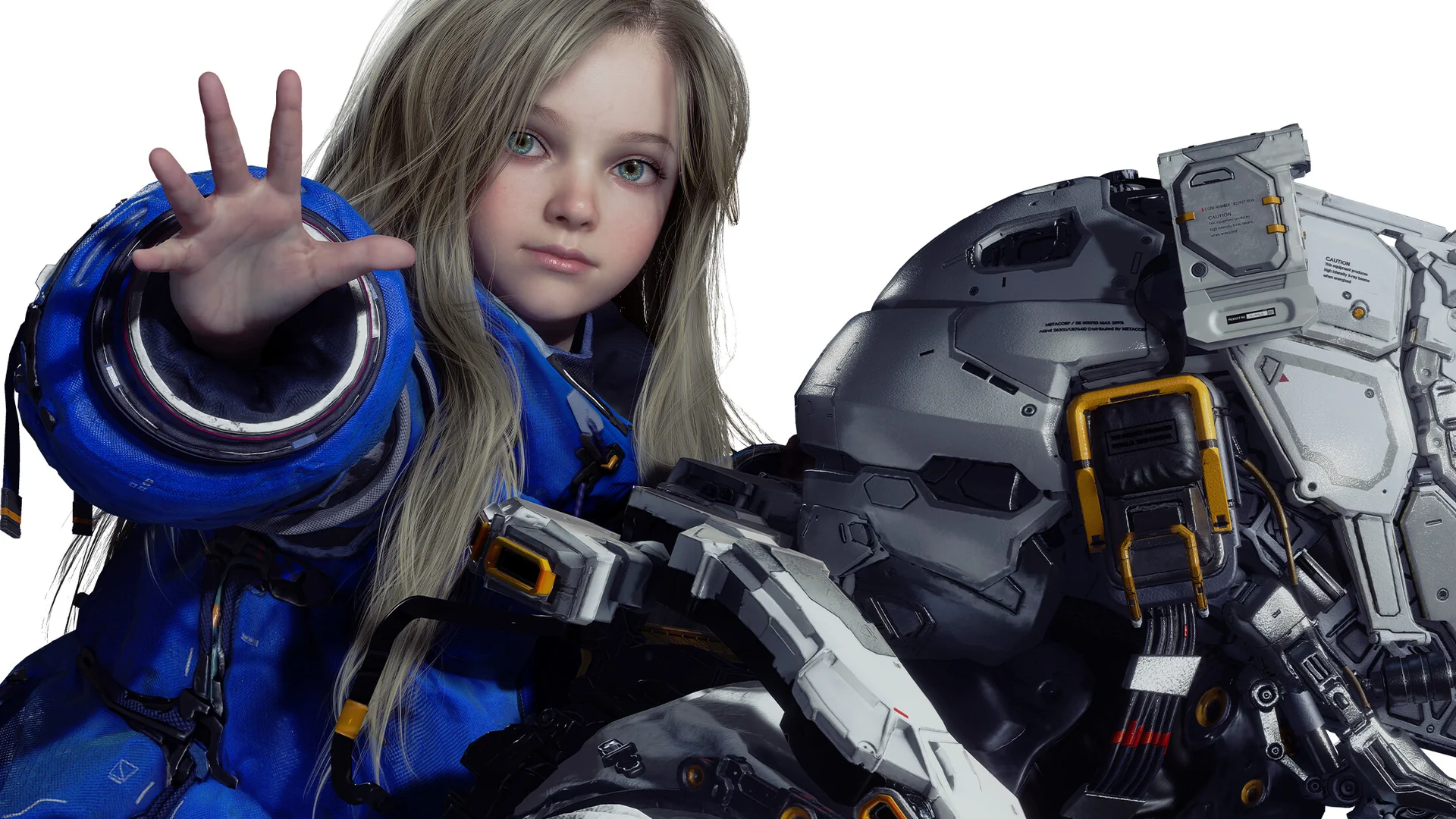 Diana dan Hugh dalam key art Pragmata (Capcom)