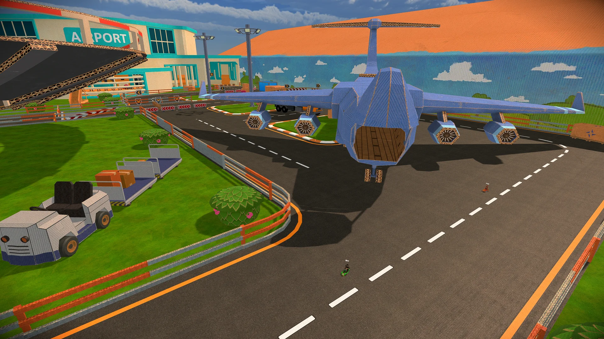 Lintasan bandara di Kartboard Dash
