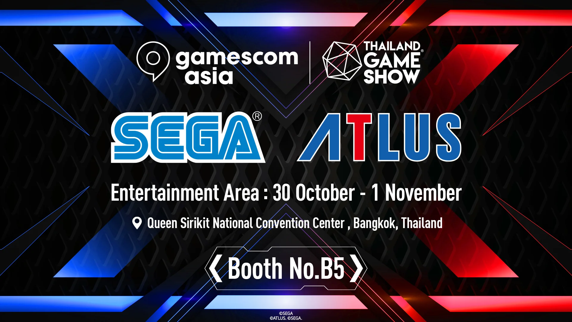 Lineup Booth SEGA di gamescom asia x Thailand Game Show 2026