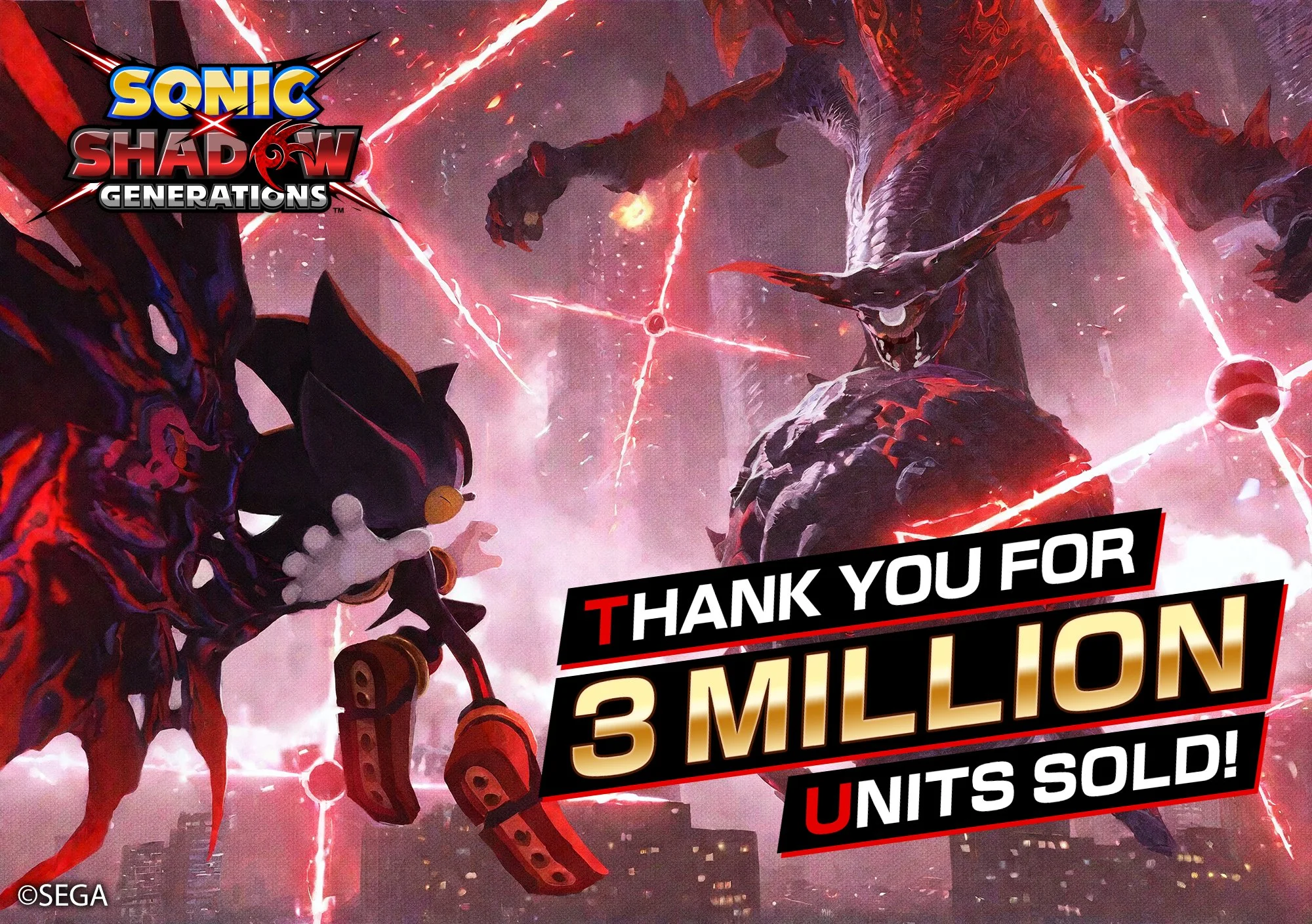 SONIC X SHADOW GENERATIONS terjual 3 juta unit